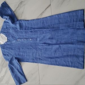 Ladies loose style dress size small 100% linen
